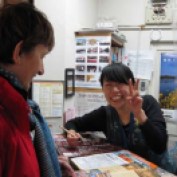 At the Tourist Info in Kurume